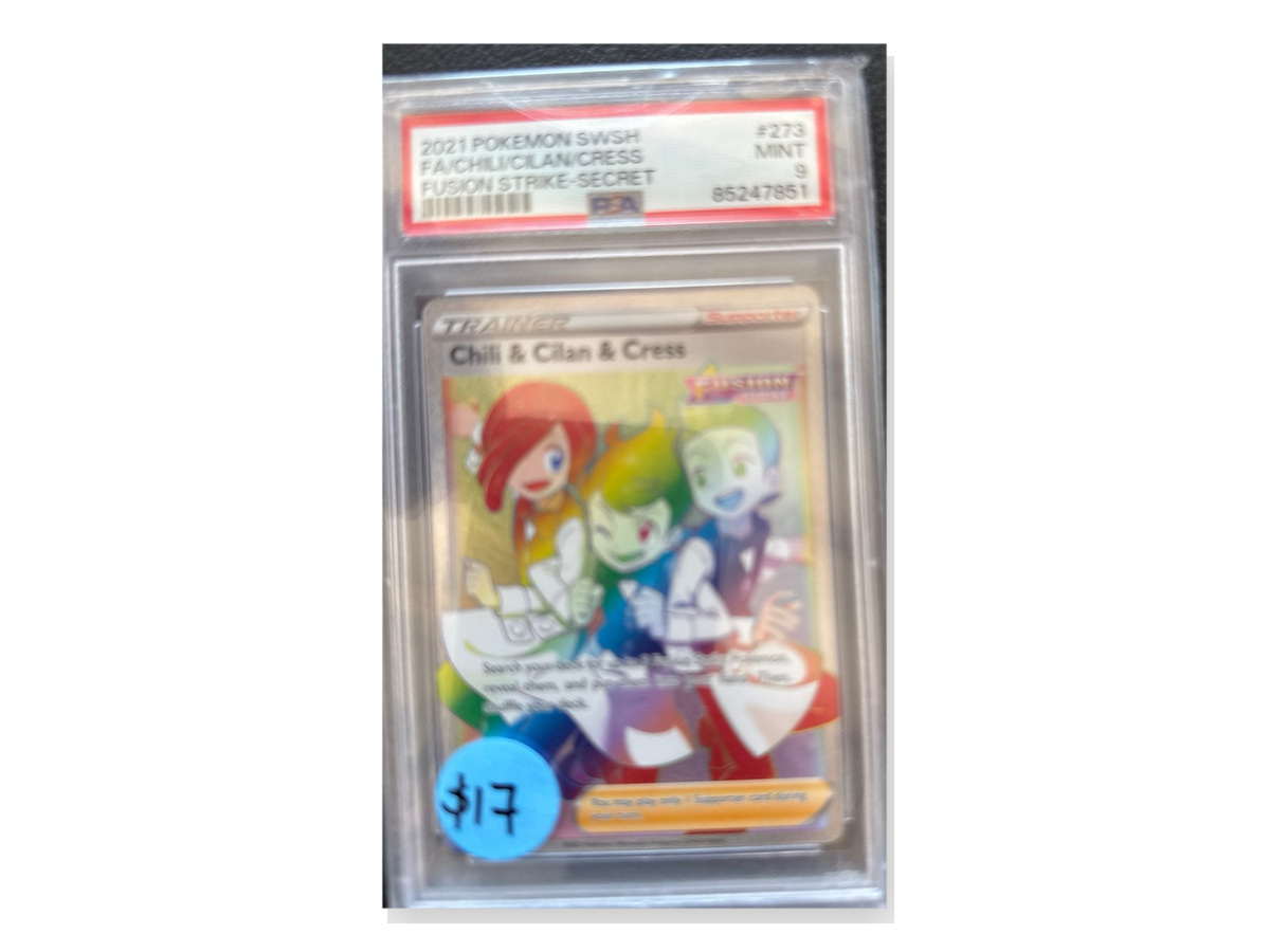 Chili and Cilan and Cress Fusion Strike Pokémon card graded PSA 9