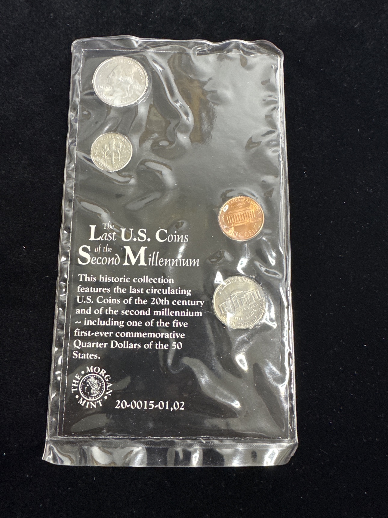 Back of the sealed Last U.S. Coins of the Second Millennium package